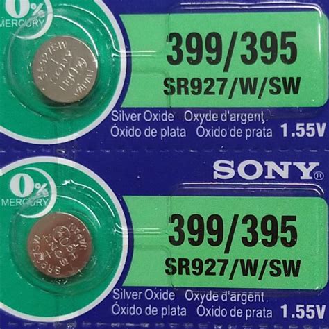 SONY SR927SW 399 395 AG7 1 55V Watch Battery SR927SW 395 Button Coin