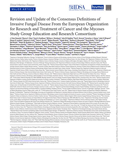 PDF Revision And Update Of The Consensus Definitions Of Invasive