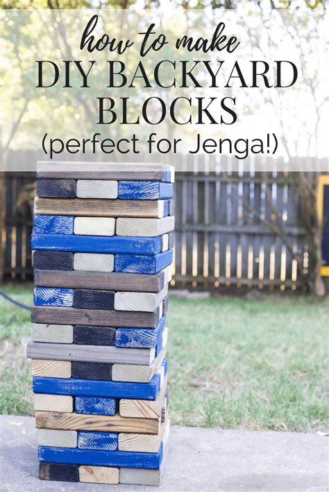 Diy Giant Jenga Outdoor Game Fun Party Game How To Make Jumbo Jenga