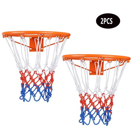 Hozhani 2pcs Standard Size Basketball Nets Heavy Duty 12 Loops Tri