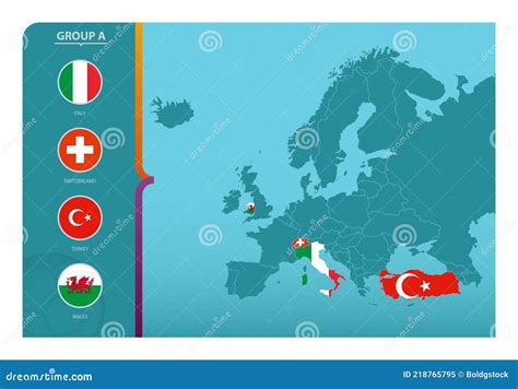 Mapa Da Europa Mapas Marcados Dos Países Que Participam No Grupo a