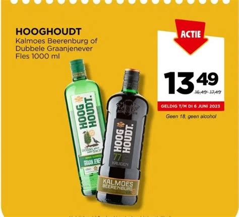 HOOGHOUDT Kalmoes Beerenburg Of Dubbele Graanjenever Fles 1000 Ml