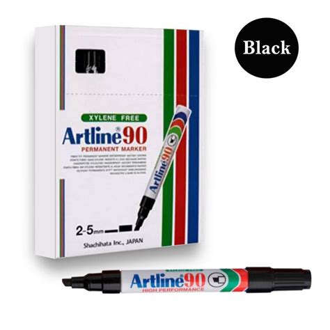 Artline 90 Black Permanent Marker 12 PIECE Pack Set Black TYPE BULLET