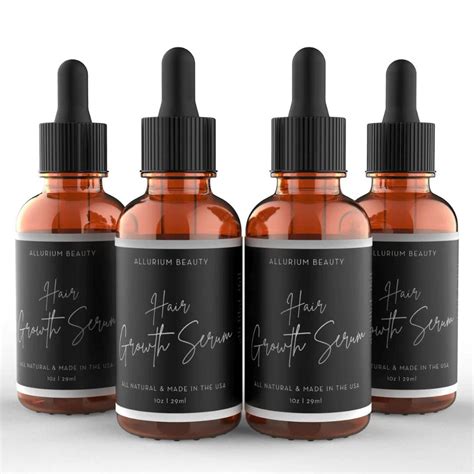 Allurium Beauty Hair Growth Serum Designed For Black Women With Organic Herbs And