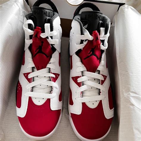 Jordan 6 Retro Carmine (GS) Size 5Y (fits women’s... - Depop