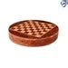 Round Wooden Magnetic Travel Chess Board Game Set W Drawer Etsy