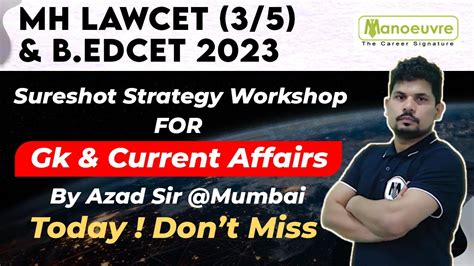 MH LAWCET 3 5 Yrs B EDCET ELCT 2023 GK Current Affairs