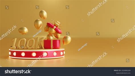 100k Followers Celebration Social Media Achievement Stock Illustration