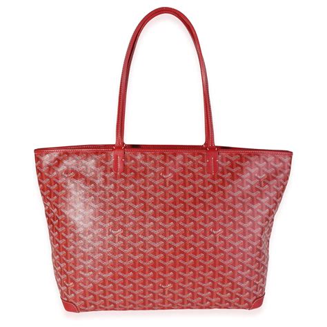 Goyard Red Ine Artois Mm Leather Ref617489 Joli Closet