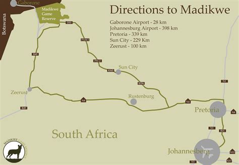 Madikwe Safari Lodge Directions And Maps