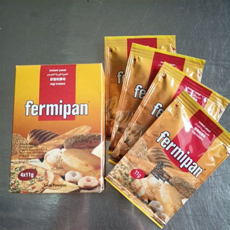 Jual Ragi Instan Fermipan Ragi Kering Super 11 Gr 1 Box Isi 4