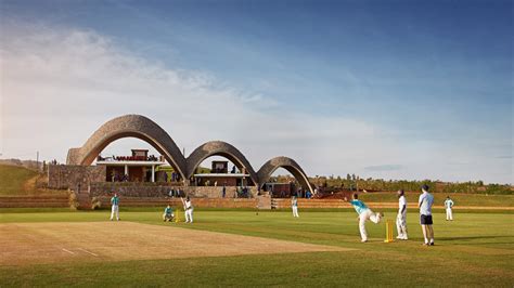 Light Earth Designs Creates Cricket Pavilion Feating Vaulted Roofs