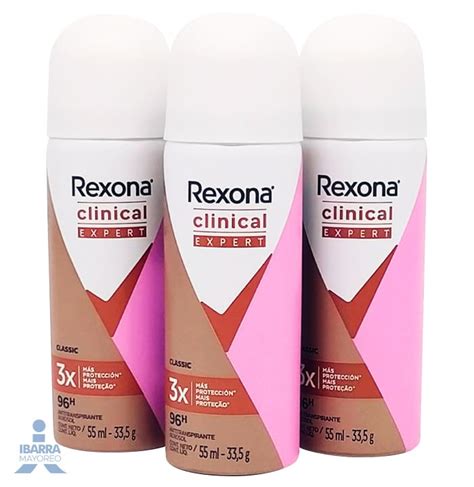 Desodorante Rexona Clinical Mujer Aerosol 55 Ml Ibarra Mayoreo