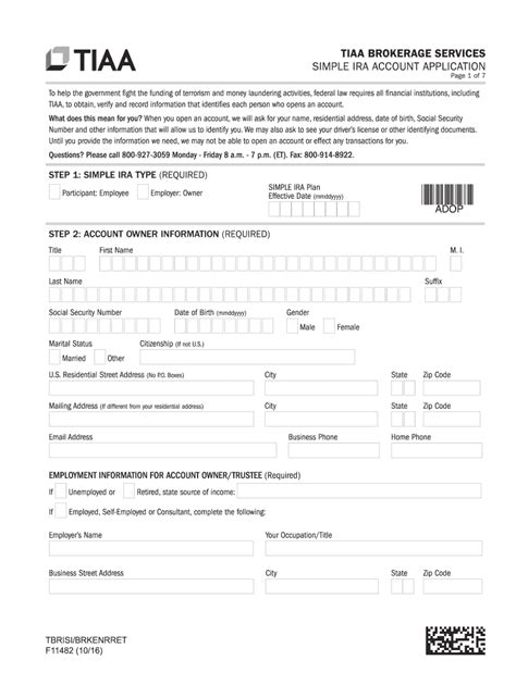 Tiaa Brokerage Account Application Fill Out Sign Online DocHub