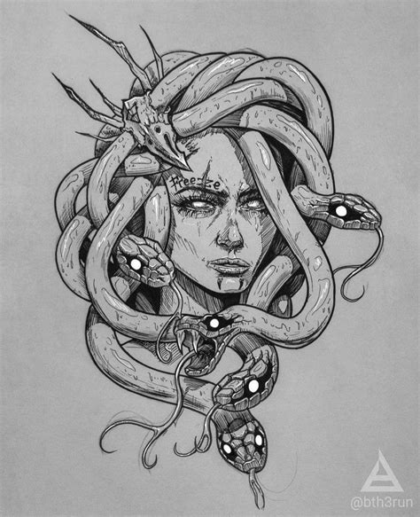 Drawing Medusa Tattoo