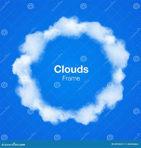 Capítulo Realista Del Círculo De Las Nubes En El Cielo Azul Ilustración Del Vector Ilustración