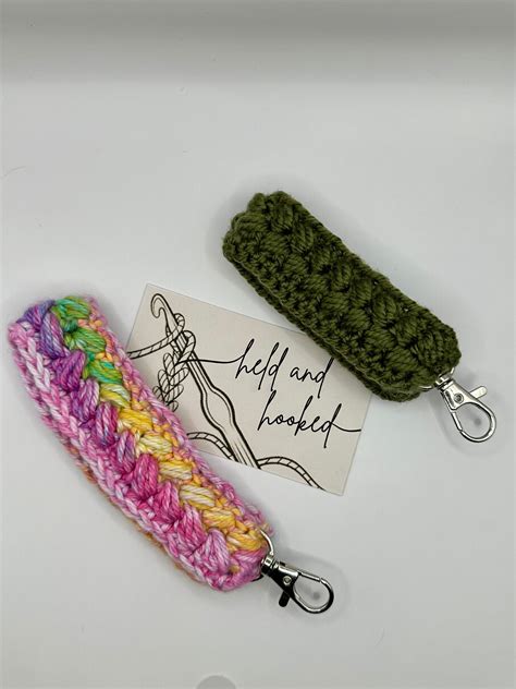 Crocheted Keychain Wristlet Etsy