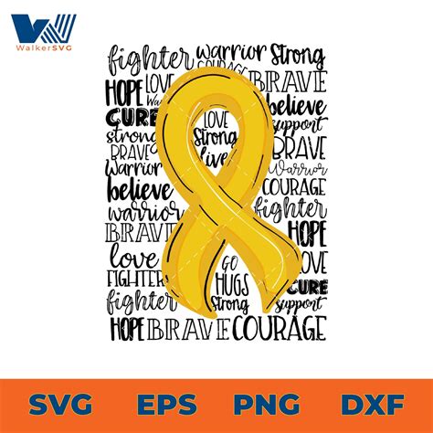 Childhood Cancer Gold Ribbon SVG – Zerosvg