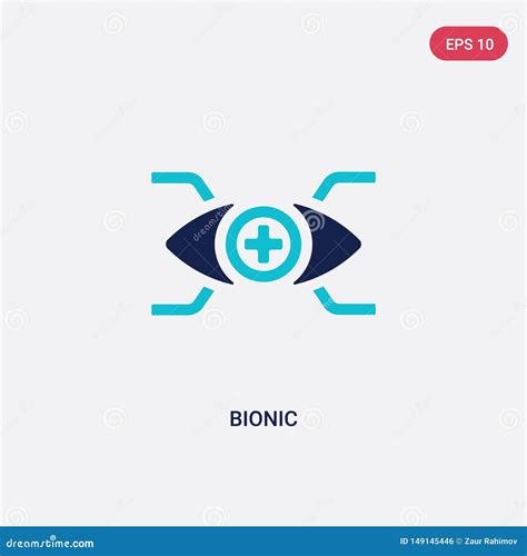 Bionic Eye Vector Icon On White Background Flat Vector Bionic Eye Icon