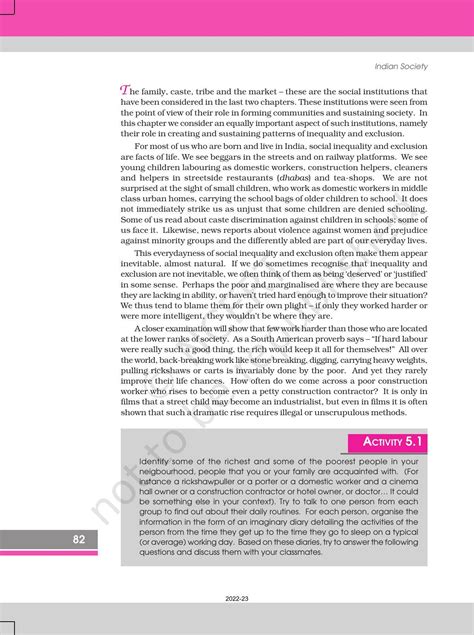 Ncert Book For Class Sociology Chapter Patterns Of Social