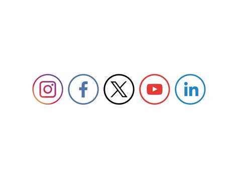 Social Media Icon Set With X Icon Png Vector In Svg Pdf Ai Cdr Format