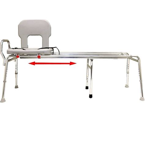 Xx Long Toilet To Tub Sliding Transfer Bench Extra Long Bath Safety Bench