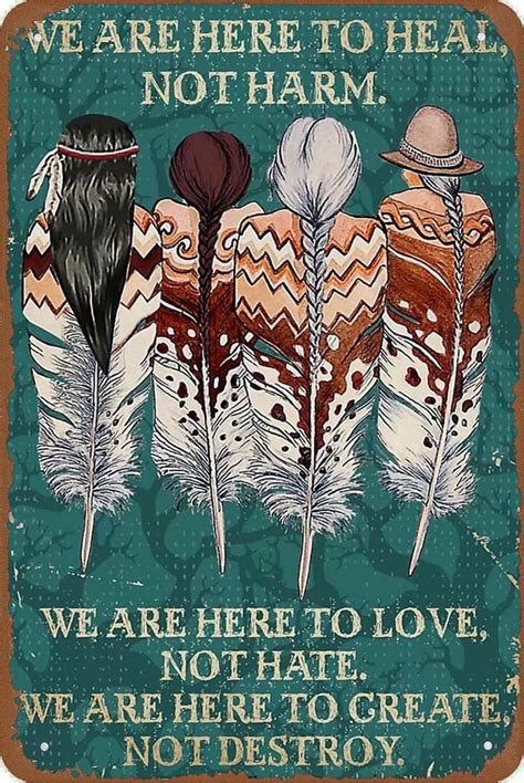 Wzvzgz We Came To Native American Knowledge Metal Tin Sign Retro