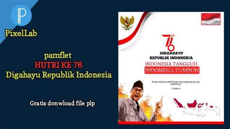 Pamflet Hut Ri Ke 76 Dirgahayu Republik Indonesia Pixellab Free