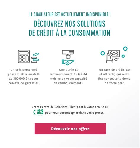 Simulation et demande de crédit en ligne BMCI Crédit Conso