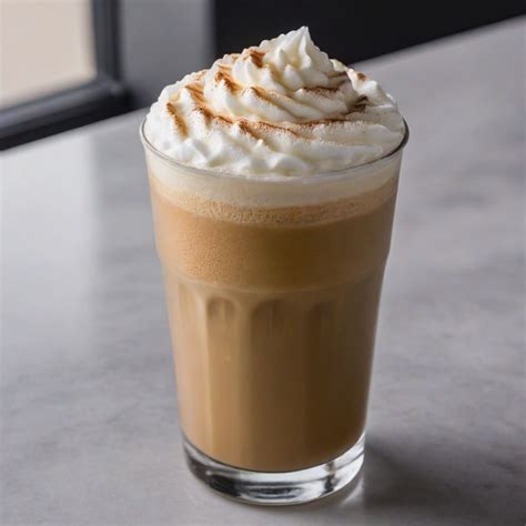 Front View Of A Delicious Frothy Iced Cappucino Up Close By Giftable