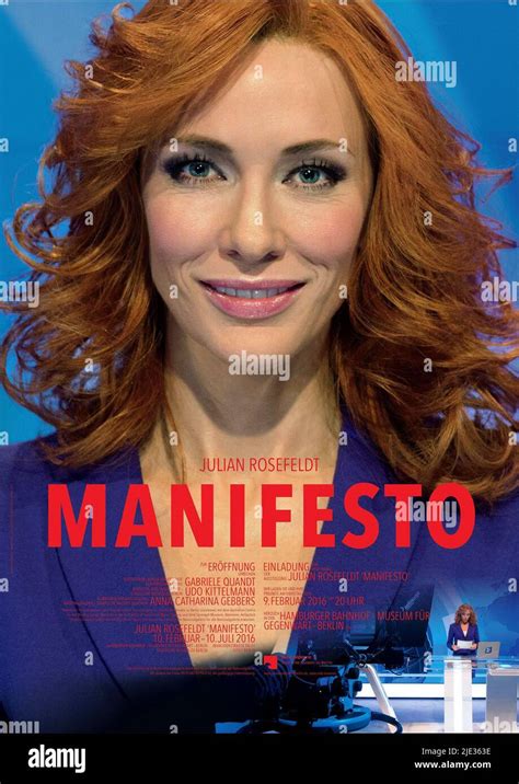 CATE BLANCHETT POSTER, MANIFESTO, 2015 Stock Photo - Alamy