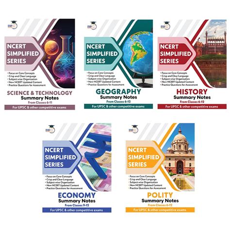 Buy History Polity Economy Geography And Science And Tech Set Of 5 Ncert Simplified Series