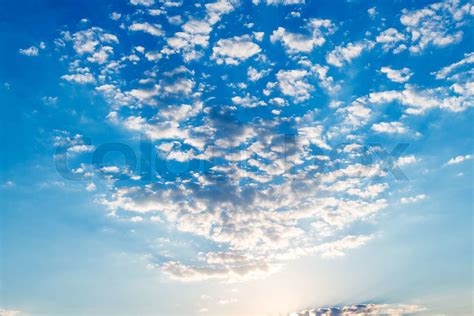 blue sky with clouds at sunrise | Stock image | Colourbox