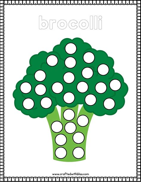 Vegetables Do A Dot Marker Fine Motor Printable Etsy