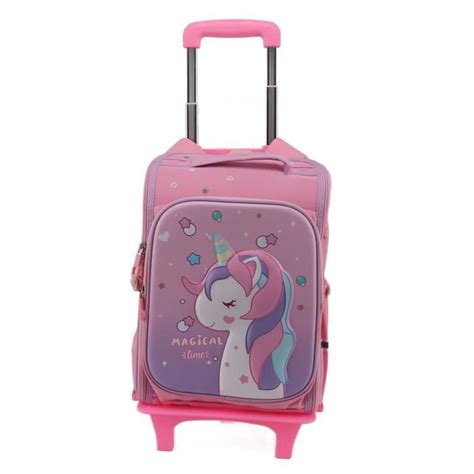 Hurrise Cartable Roulettes Enfant Amovible Grande Capacit Pour La