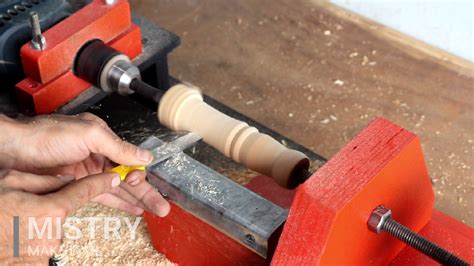 How To Make A Woodworking Lathe Drill Powered Mistry MakeTool