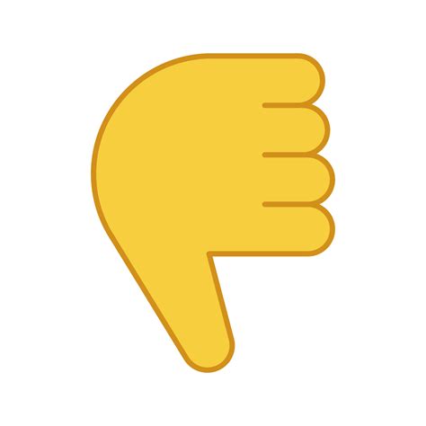 thumbs  emoji color icon disapproval dislike hand gesture