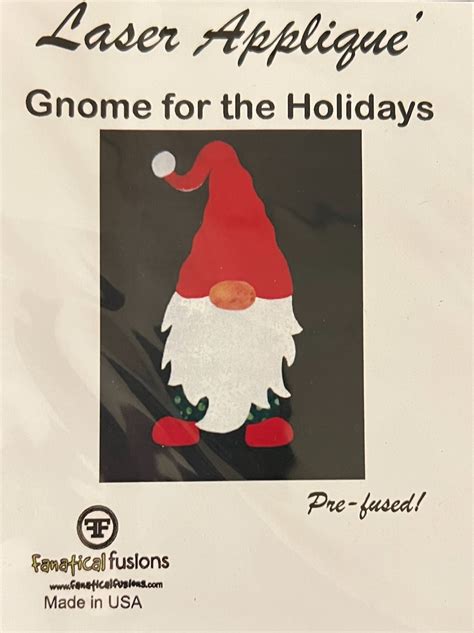 Gnome For The Holidays Applique Pre Fused Laser Cut Kit