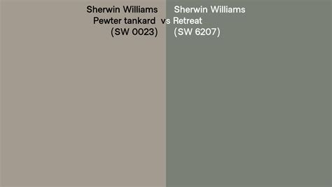 Sherwin Williams Pewter Tankard Vs Retreat Side By Side Comparison