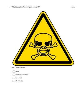 Lab Safety Symbols Quiz by Hemlock Science Shop | TpT