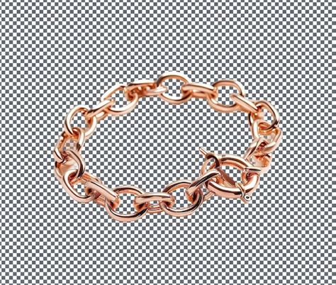 Premium Psd Beautiful Rose Gold Charm Bracelet Isolated On