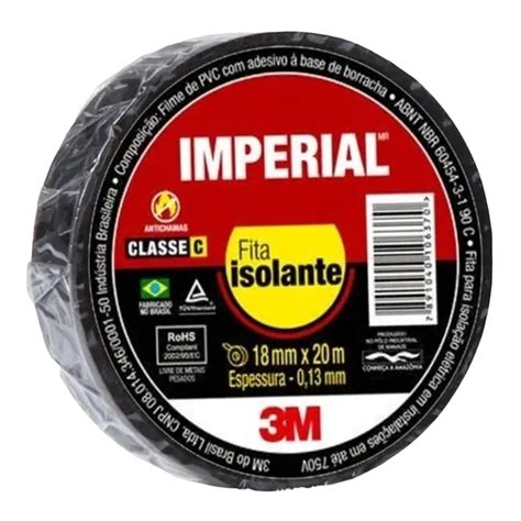 Fita Isolante Imperial Slim Preta Mm X M M