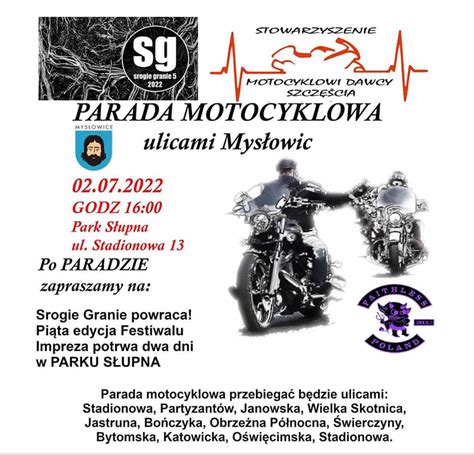 Parada Motocyklowa ulicami Mysłowic Srogie Granie Mototour pl