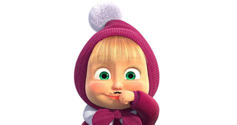 Download Charming Masha From Masha And The Bear Animated Series