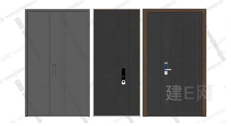 现代防盗门模型su模型下载 Id104747165 建e室内设计网