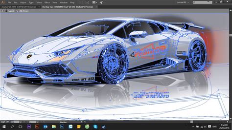 LAMBORGHINI draw with VECTOR :: Behance