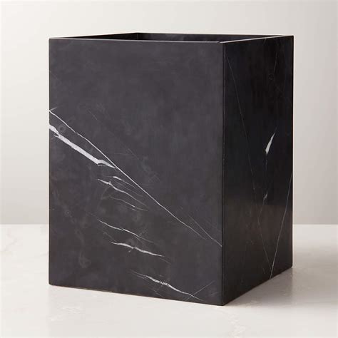 Nexus Black Marble Bath Accessories CB2 Canada