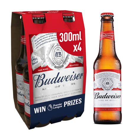 Budweiser 4 X 330ml Bottle Dial A Drink