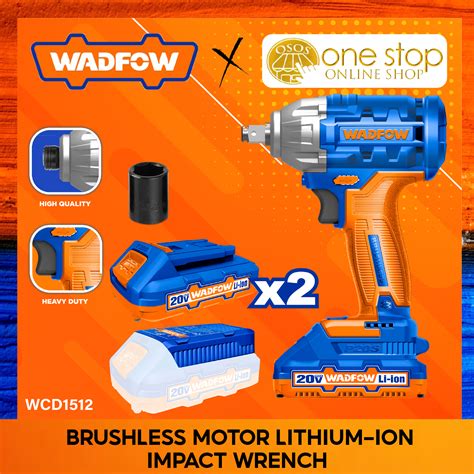 Wadfow Cordless Brushless Motor Lithium Ion Impact Wrench Wcd