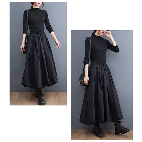 Women High Waist A Line Skirt Elegant Women S Maxi Collection Woolen EBay